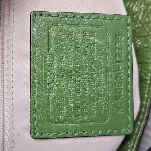 Y2K Coach 12735(f14707) Green Leather Zoe Medium Hobo Shoulder Bag - Picture 2 of 14